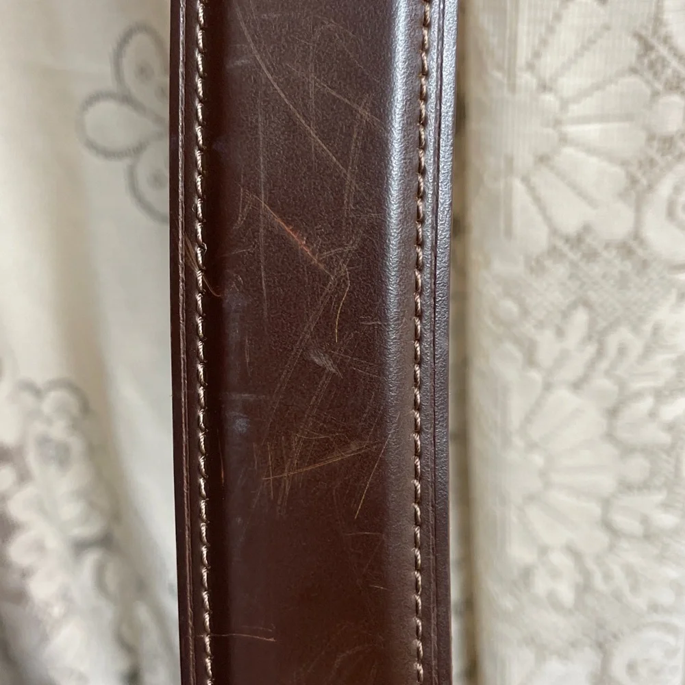 Columbia Dark Brown Leather Belt